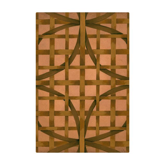 Cork mat - Light And Ribbon Green - Portrait format 2:3
