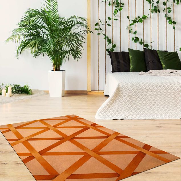 dining room area rugs Light And Ribbon Orange