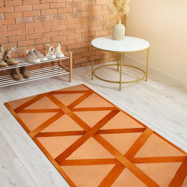 modern area rugs Light And Ribbon Orange