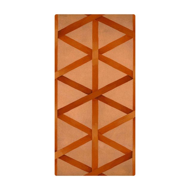 Cork mat - Light And Ribbon Orange - Portrait format 1:2