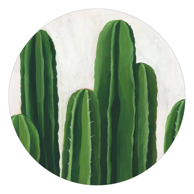 Self-adhesive round wallpaper kitchen - Favorite Plants - Cactus