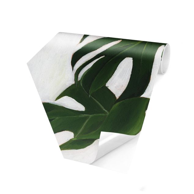 Self-adhesive hexagonal pattern wallpaper - Favorite Plants - Monstera