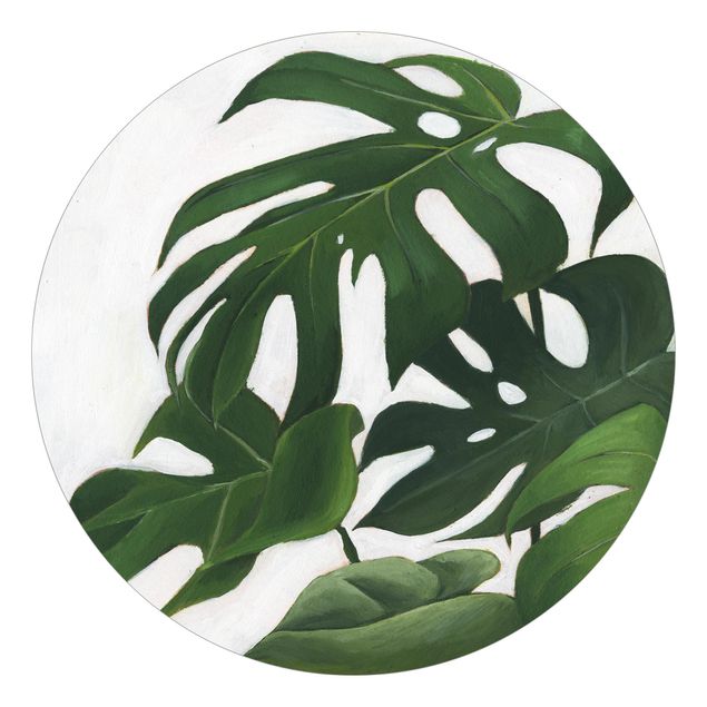 Self-adhesive round wallpaper kitchen - Favorite Plants - Monstera