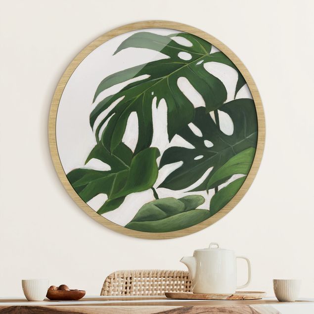 Framed prints round Favorite Plants - Monstera