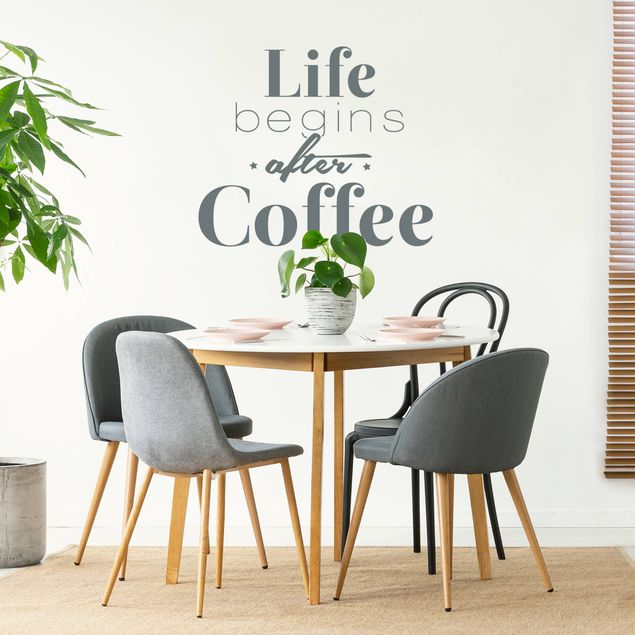 Wall art stickers Life begins after coffee