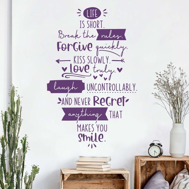 Wall stickers quotes Life Is Short