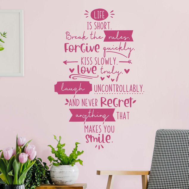 Wall stickers Life Is Short