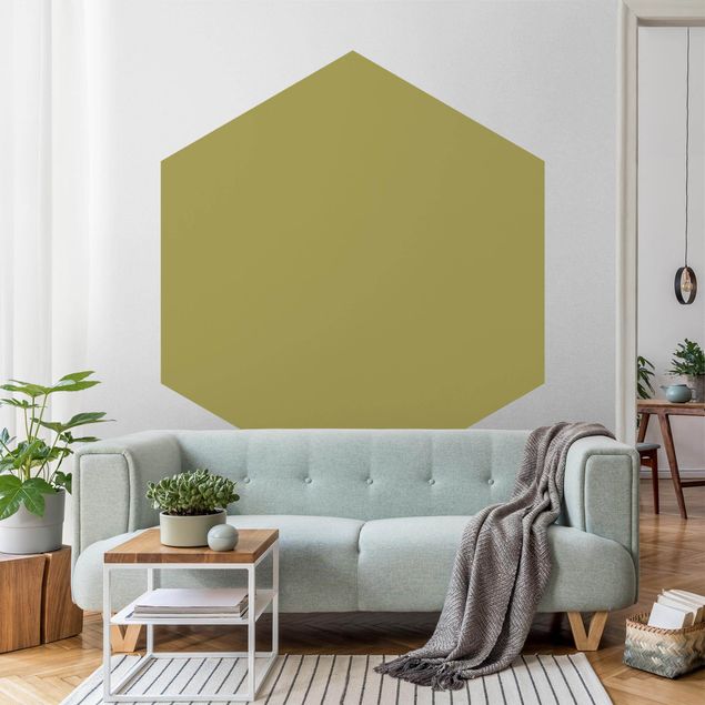 Self-adhesive hexagonal pattern wallpaper - Lime Green Bamboo
