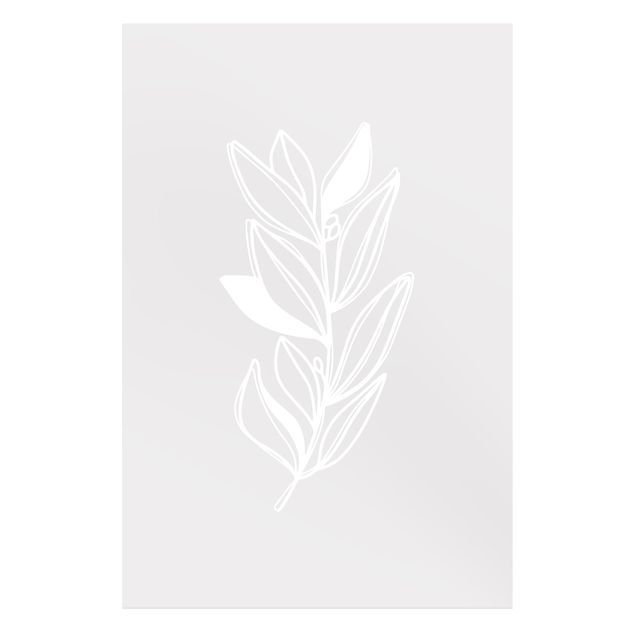 Window film - Line Art - Branch With Leaves