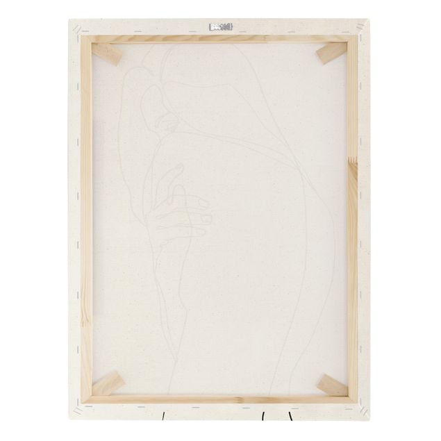 Canvas print gold - Line Art Nude Shoulder Black And White