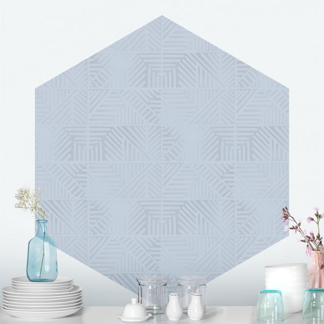 Wallpapers Line Pattern Stamp In Blue
