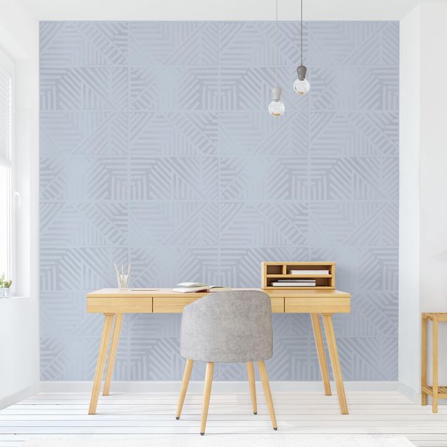 Wallpapers Line Pattern Stamp In Blue