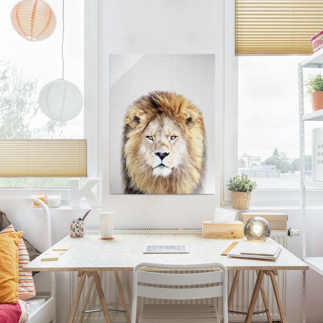 Glass print - Lion Linus