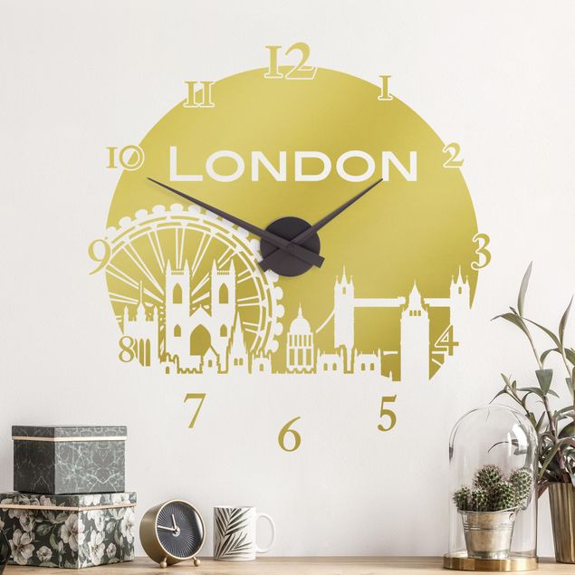 London skyline wall sticker London clock