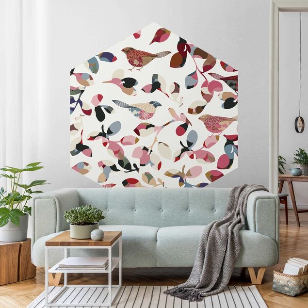 Self-adhesive hexagonal pattern wallpaper - Look Closer