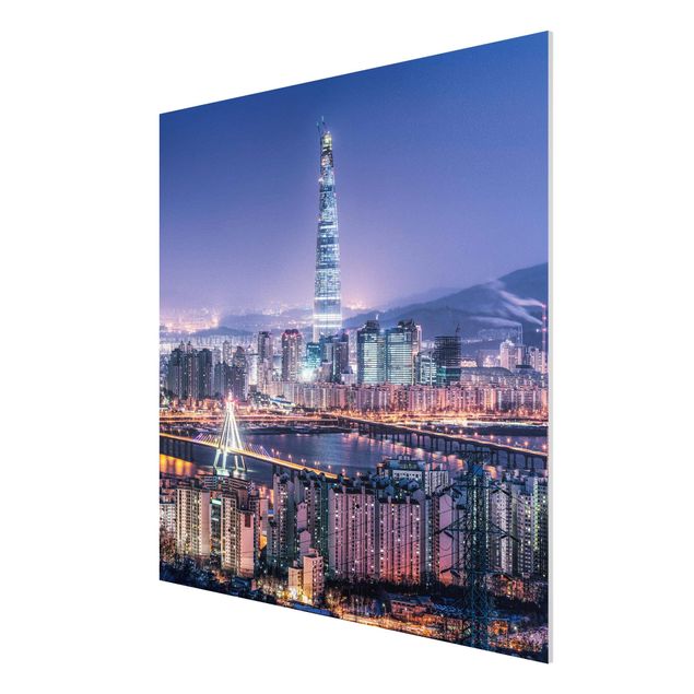 Print on forex - Lotte World Tower At Night - Square 1:1