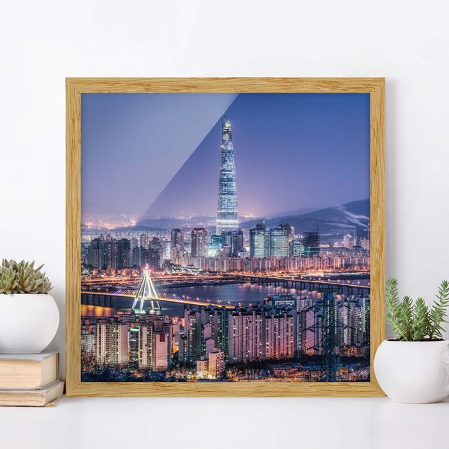 Framed poster - Lotte World Tower At Night
