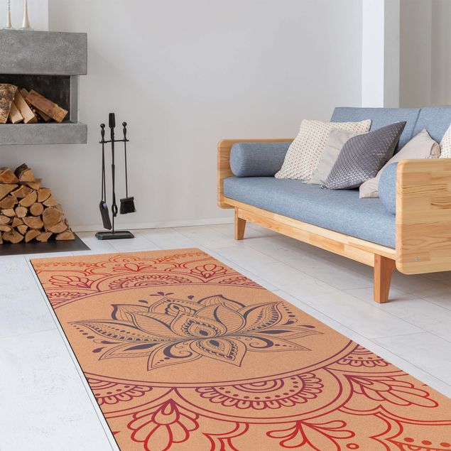 contemporary rugs Lotus Flower Rainbow