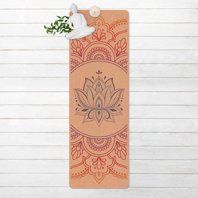 Yoga mat - Lotus Flower Rainbow