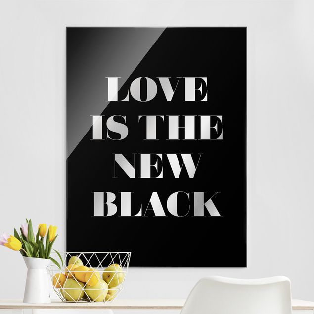 Glas Magnetboard Love Is The New Black