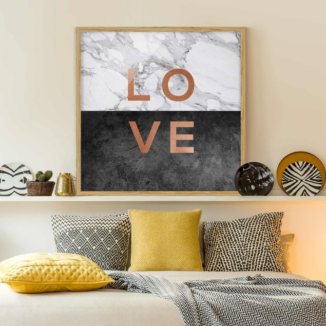 Framed poster - Love Copper And Marble