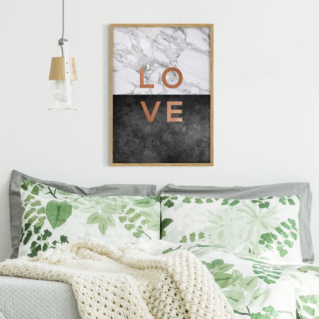 Framed poster - Love Copper And Marble