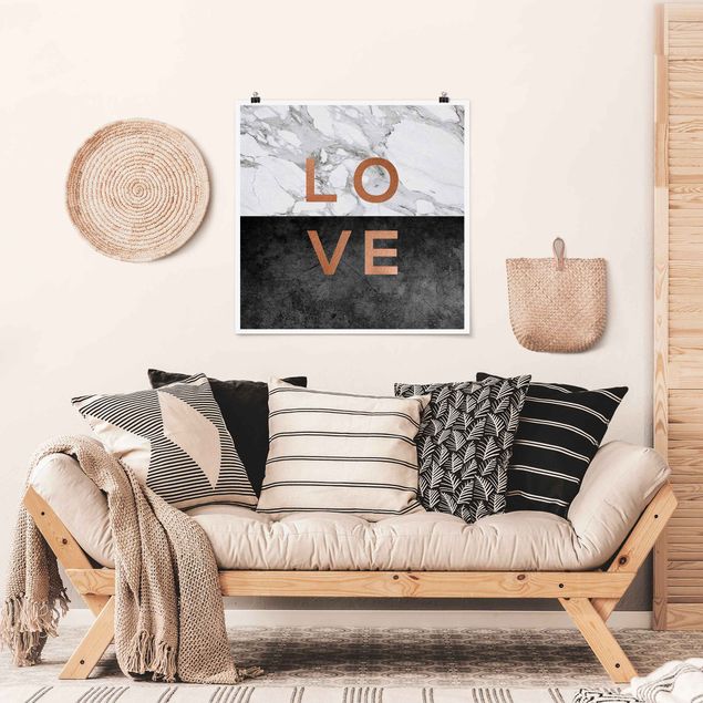 Poster - Love Copper And Marble