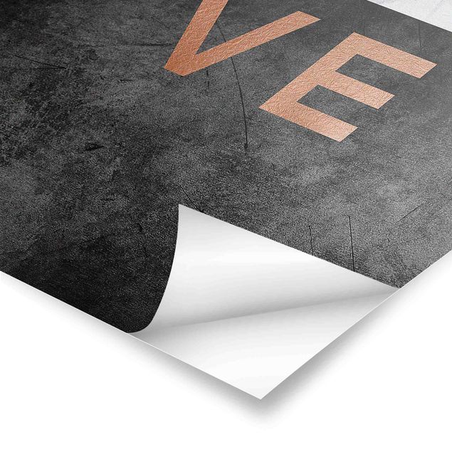 Poster - Love Copper And Marble