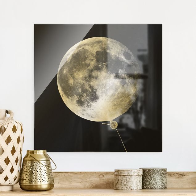 Magnettafel Glas Balloon With Moon