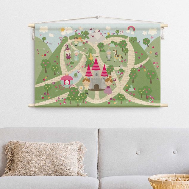 cloth wall hanging Wonderland - The Path To The Castle