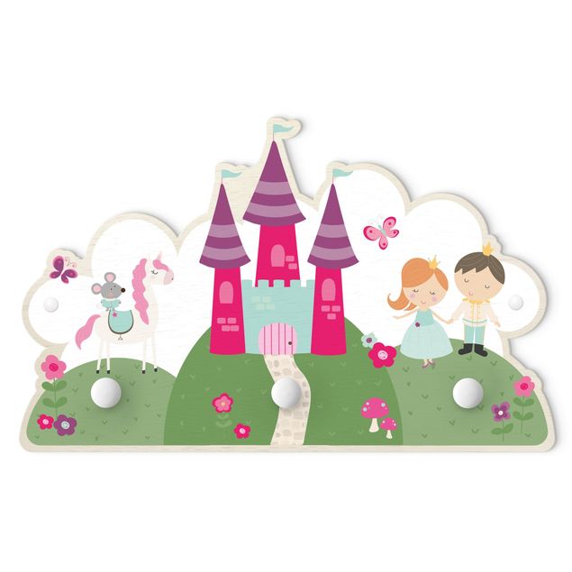 Coat rack for children - Fairytale Castle With Prince And Princess