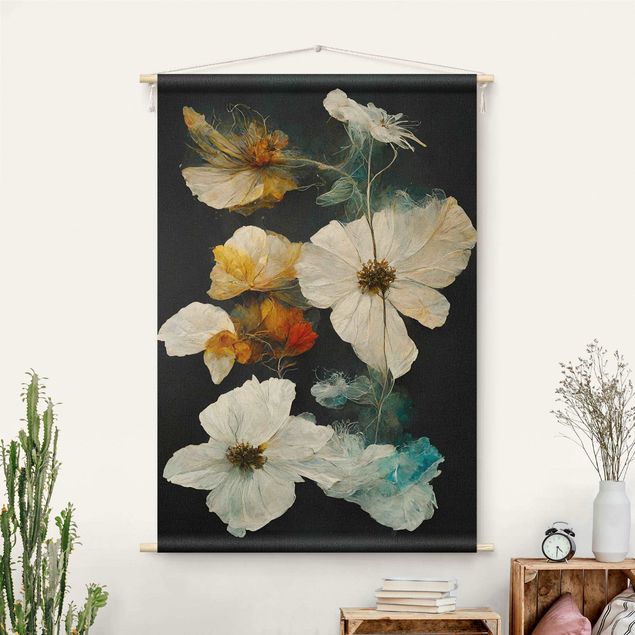 modern tapestry wall hanging Magical Flowers