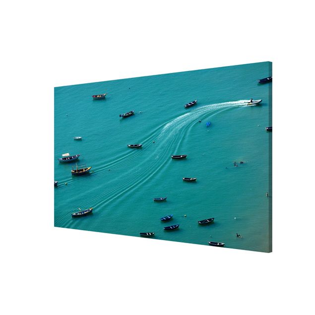 Magnetic memo board - Anchored Fishing Boats