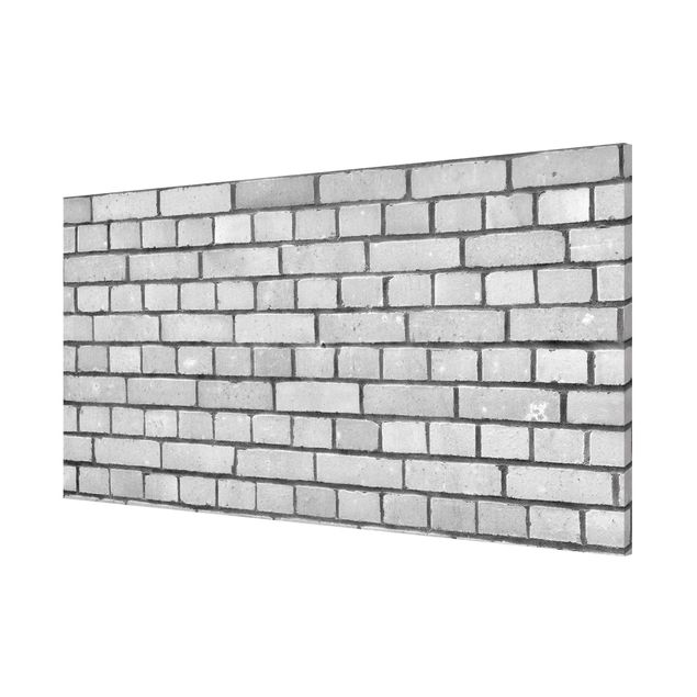 Magnetic memo board - Brick Wallpaper White London