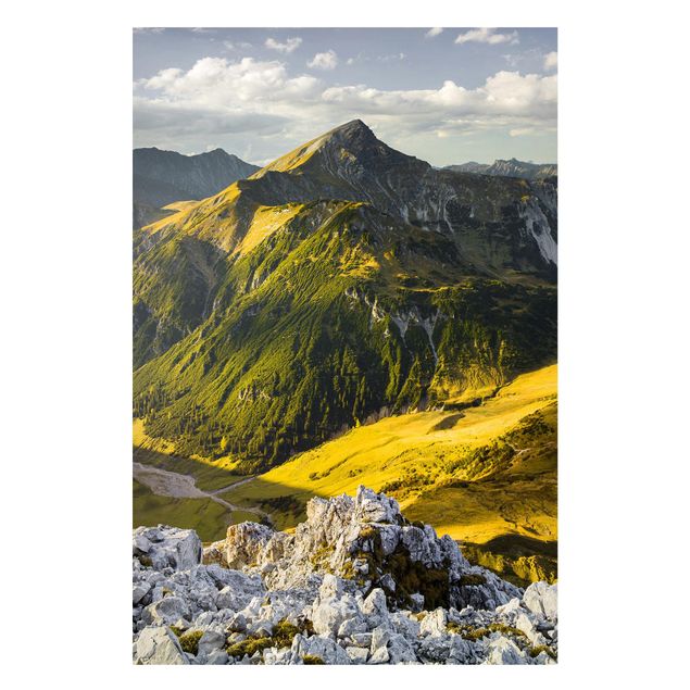 Magnetic memo board - Mountains And Valley Of The Lechtal Alps In Tirol