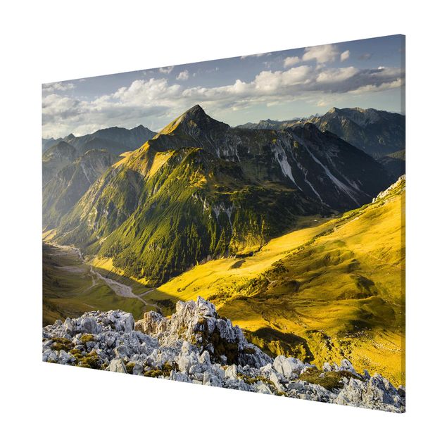 Magnetic memo board - Mountains And Valley Of The Lechtal Alps In Tirol