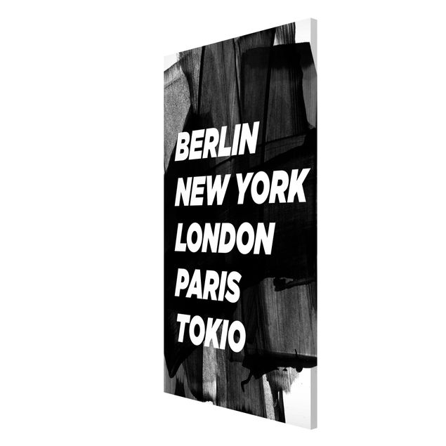 Magnetic memo board - Berlin New York London