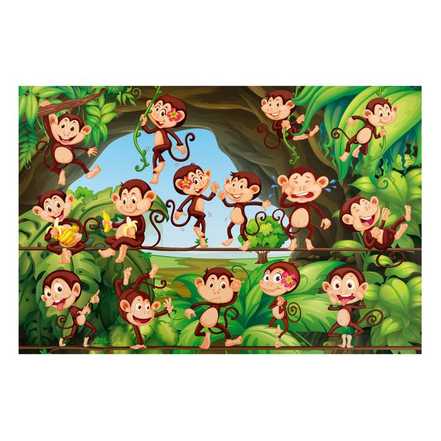 Magnetic memo board - Jungle Monkeys