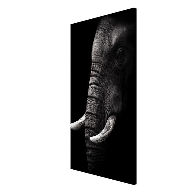 Magnetic memo board - Dark Elephant Portrait