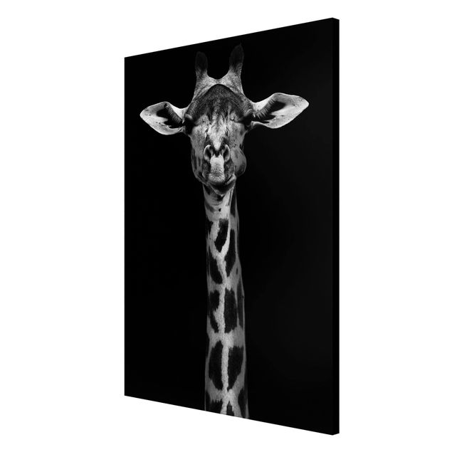 Magnetic memo board - Dark Giraffe Portrait