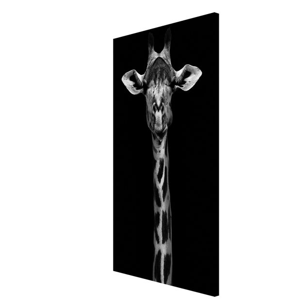 Magnetic memo board - Dark Giraffe Portrait