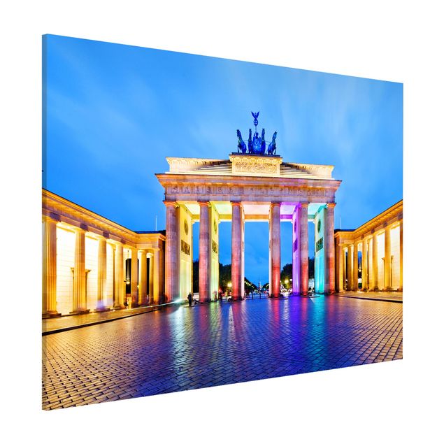 Magnetic memo board - Illuminated Brandenburg Gate