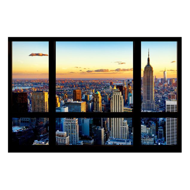 Magnetic memo board - Window view - Sunrise New York