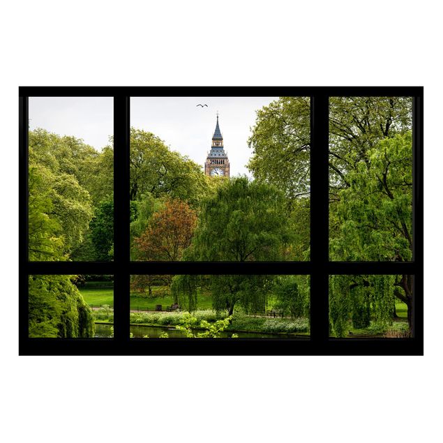 Magnetic memo board - Window overlooking St. James Park on Big Ben