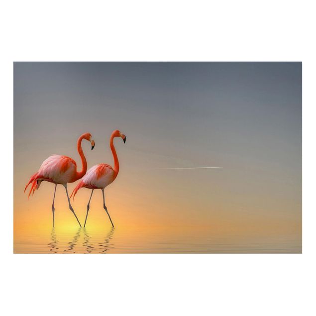 Magnetic memo board - Flamingo Love
