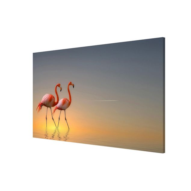 Magnetic memo board - Flamingo Love
