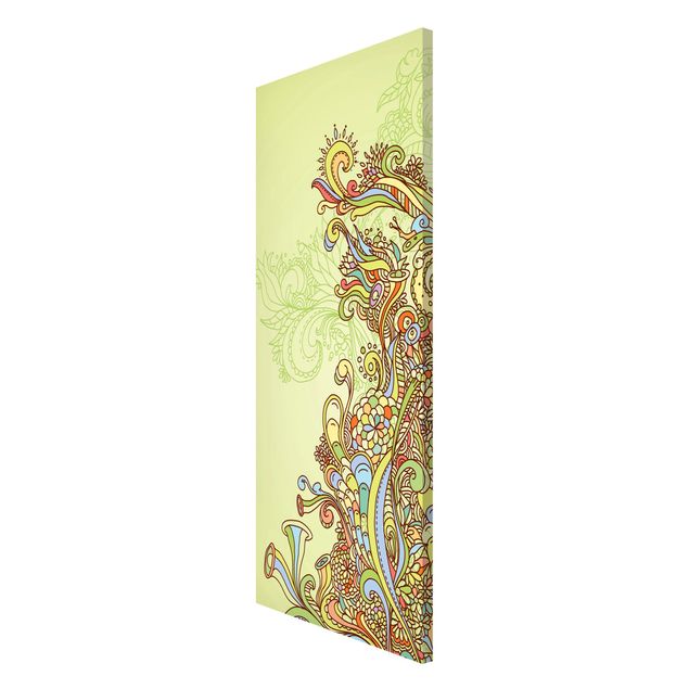 Magnetic memo board - Floral Illustration