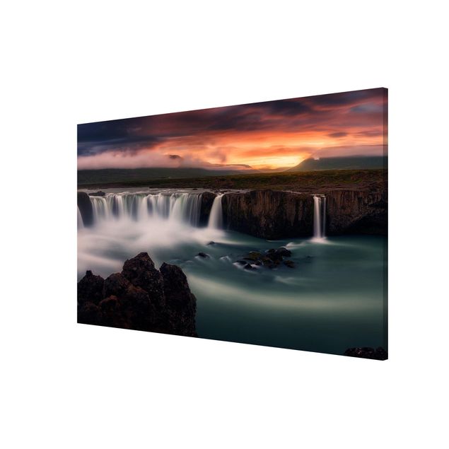 Magnetic memo board - Goðafoss Waterfall In Iceland