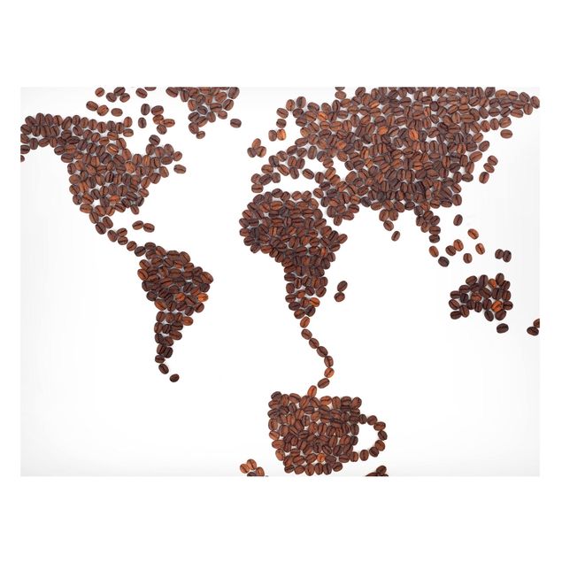 Magnetic memo board - Coffee around the world