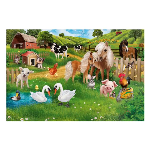 Magnetic memo board - Animal Club International - Farm Animals